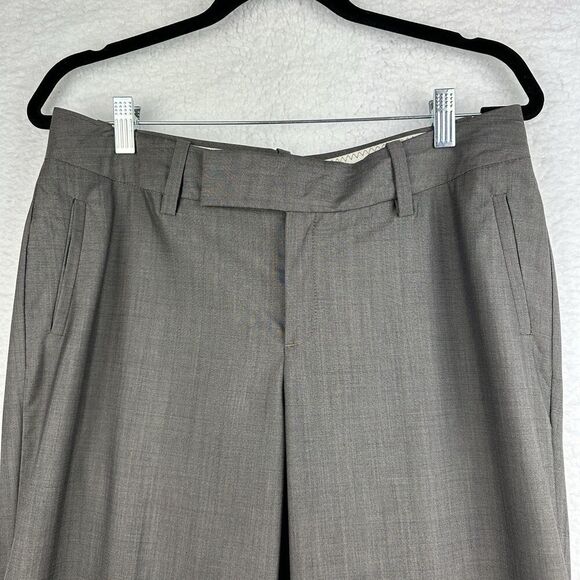 2/$30 Banana Republic Martin Fit Pants Size 10P Wool Silk Cuffed Neutral Office - Picture 6 of 11